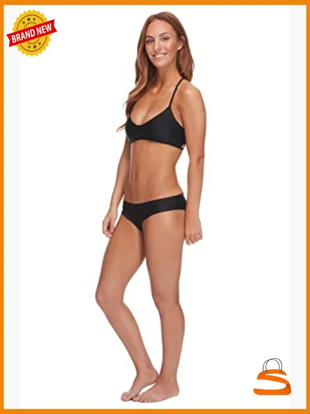 Triangle Bikini Top Medium Nylon Spandex Strappy Back Halter UPF 50